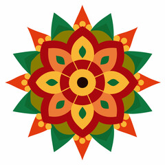 Symmetrical Indian Mandala Vector Design.
