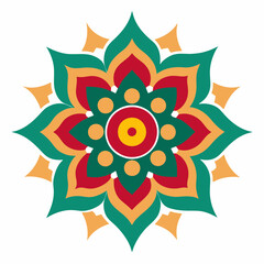 Symmetrical Indian Mandala Vector Design.