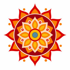 Symmetrical Indian Mandala Vector Design.