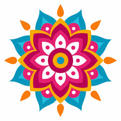Symmetrical Indian Mandala Vector Design.