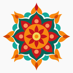 Symmetrical Indian Mandala Vector Design.