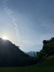clouds over the mountains
