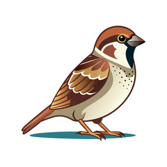 Fototapeta premium Print sparrow silhouette vector 