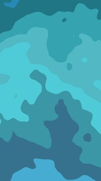 Abstract gradient posterized background with smooth teal green wave animation
