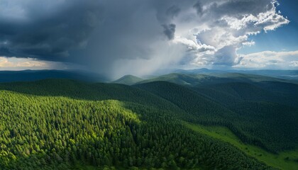 Fototapeta premium Breathtaking Landscape of the Russian Taiga
