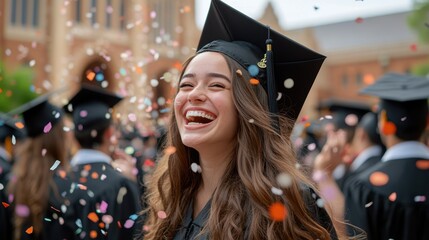 The Graduate Celebrating Joyfully
