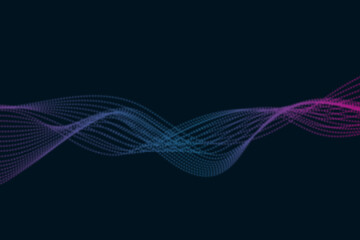 abstract tech background with wave