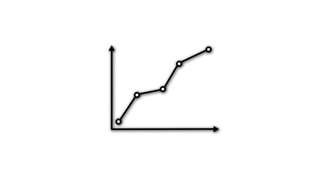 Business growth, Success business growth animation.Point chart icon.simple graphic icon.chart. simple e commerce icon design, best used for banner, flayer, or web application.