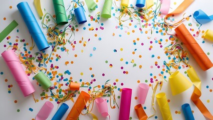 Party decoration isolated on 4k white background