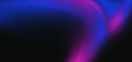 Dark blue purple glowing gradient wave background with a grainy texture, black noise effect poster header and banner design