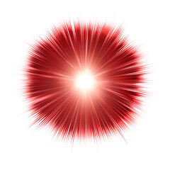 Red light source light flare of effect on white and Transparent Background