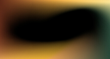 Dark yellow green golden black abstract gradient background with grain and noise texture