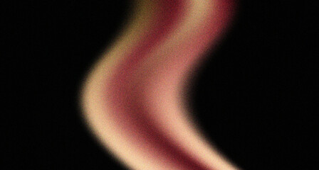 Dark pink golden wave on grainy black background with copy space for design