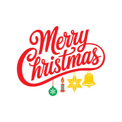 Merry Christmas typography 