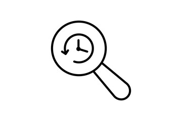 Search History icon. icon related to Search. suitable for web site, app, user interfaces, printable etc. line icon style. simple vector design editable