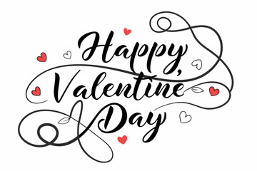 Happy Valentine's day typography design