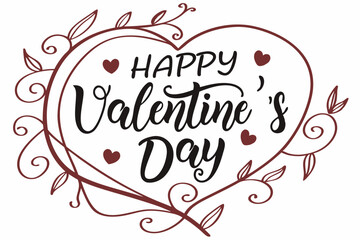 Happy Valentine's day typography design