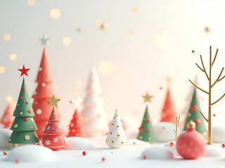 christmas background with christmas tree
