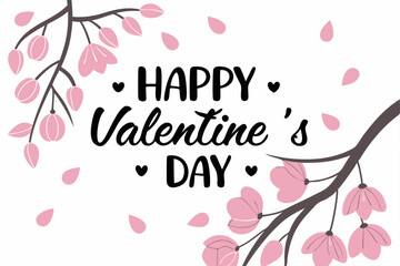 Happy Valentine's day typography design