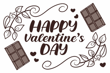 Happy Valentine's day typography design