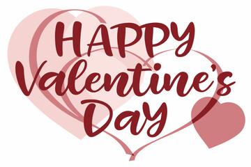 Happy Valentine's day typography design
