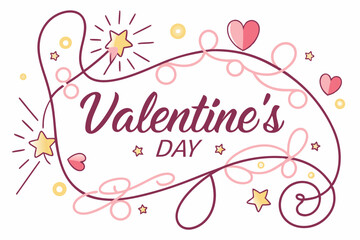 Happy Valentine's day typography design