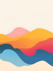 Abstract Colorful Waves Background Modern Design Fluid Shapes Pastel Hues