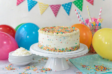 Classic Funfetti Birthday Cake