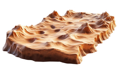 Textured Landscape Model on Transparent Background