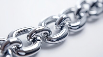 Obraz premium Luxurious Chrome Chain Jewelry - Elegant and Bold Fashion Accessories on Neutral Background
