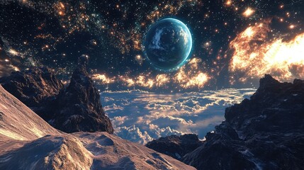 A surreal spacewalk VR simulation with stunning views of Earth and distant galaxies