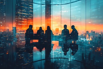 Team Meeting Skyline Reflections