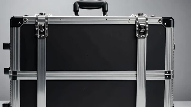 4k olated white road l music flight case media metallic metal isolated iron rivet shot safe toughness studio security equipment wheel system aluminium transportation staff