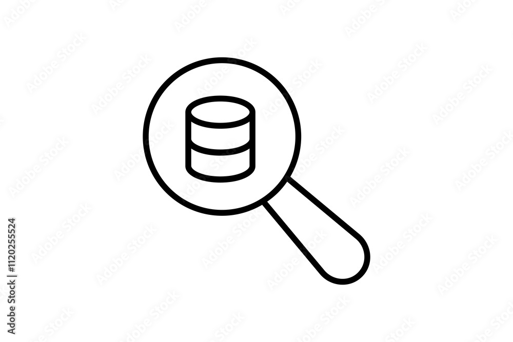 Poster Database Search icon. icon related to Search. suitable for web site, app, user interfaces etc. line icon style. simple vector design editable