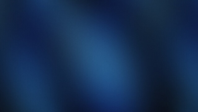 Blurred gradient with transition from light to deep dark blue. Subtle grainy texture adds a tactile and vintage effect. For web design backgrounds, posters, or social media layouts. 