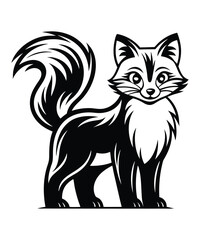 Obraz premium Fox silhouette vector illustrations