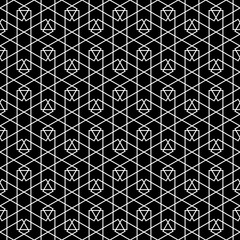 Fototapeta premium Black and White seamless Pattern