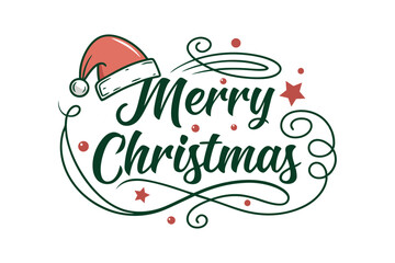 Merry Christmas typography design 