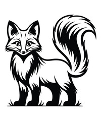 Obraz premium Fox silhouette vector illustrations