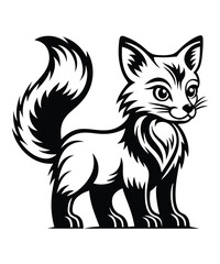 Fox silhouette vector illustrations
