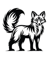Fox silhouette vector illustrations