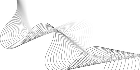 Abstract color smooth stripe dynamic wave line on a white stylized line art background. Design element technology suit for banner, poster, cover, brochure, flyer, website. vector illustration