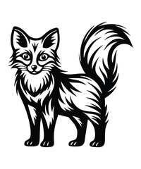 Fototapeta premium Fox silhouette vector illustrations