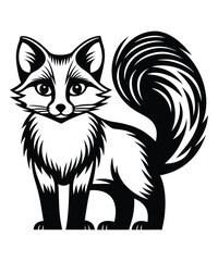 Fox silhouette vector illustrations