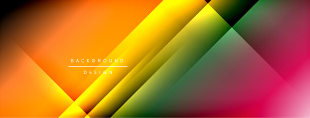 Dynamic shadow lines with gradient colors geometric background