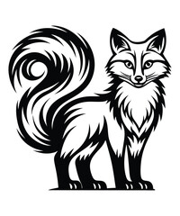 Obraz premium Fox silhouette vector illustrations