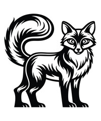 Fox silhouette vector illustrations