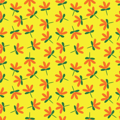 Seamless floral Ikat and damask pattern with blue and beige flowers on cream background. Vintage textile fabric design perfect for wallpaper