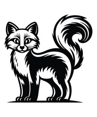 Fox silhouette vector illustrations