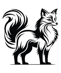 Obraz premium Fox silhouette vector illustrations